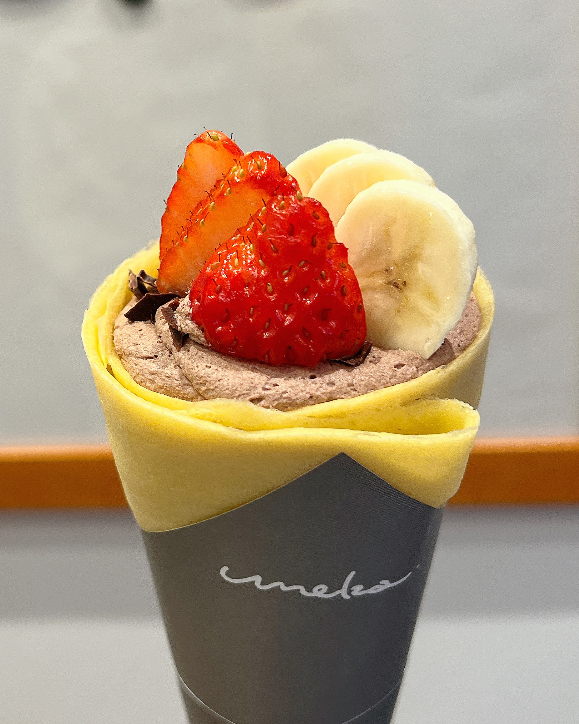 尼崎市西難波町の米粉100％グルテンフリークレープのチョコいちごバナナ