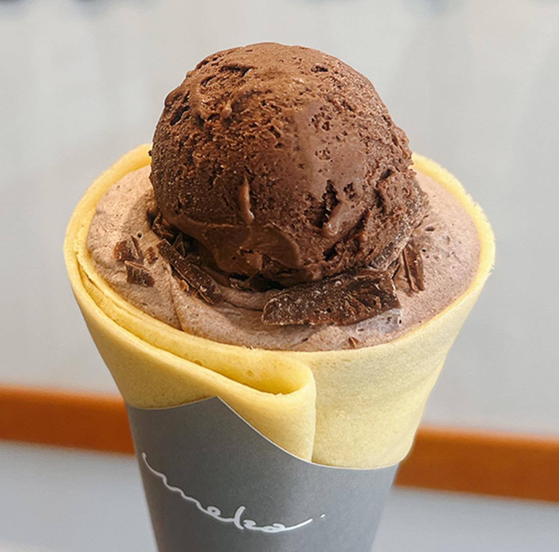 米粉100％グルテンフリークレープ チョコアイス